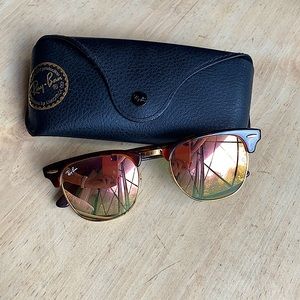 RayBan Clubmaster, tortoise + gradient flash